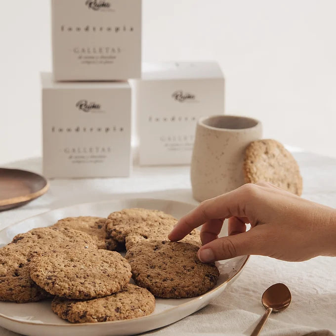 Galletas de avena y chocolate sin gluten ecológicas