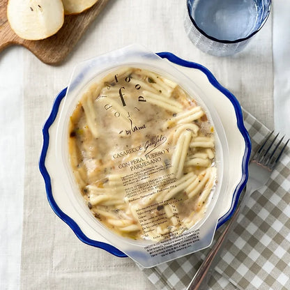 Casarecce Garofalo® con pera, puerro y parmesano