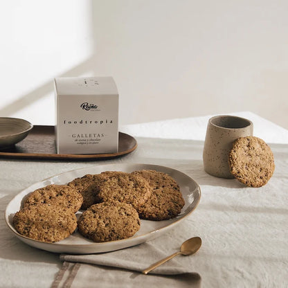 Galletas de avena y chocolate sin gluten ecológicas