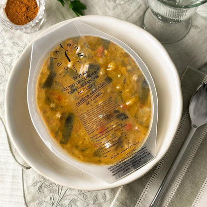 Guiso de cordero con garbanzos al curry