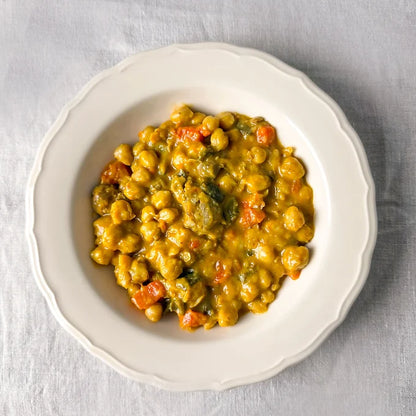 Guiso de cordero con garbanzos al curry